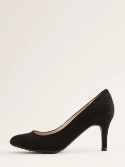 - Pumps met lage stilettohak, ronde neus en van imitatie suède*Friends Like These Clearance