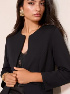 Black Seam Detail Jacket*Friends Like These Discount