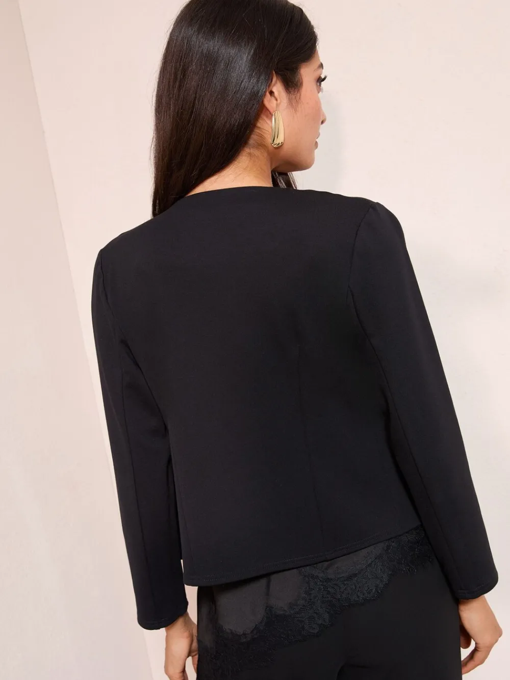 Black Seam Detail Jacket*Friends Like These Discount