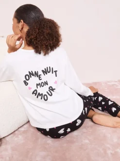 Bonne Nuit Heart Long Sleeve Pyjamas*Friends Like These Hot