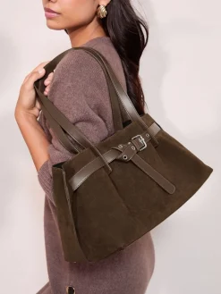 Faux Suede Slouch Tote Bag*Friends Like These Sale