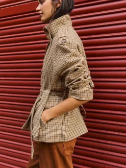 Funnel Neck Belted Jacket*Friends Like These Online