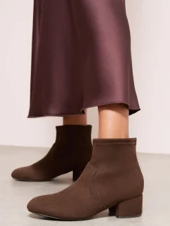 Low Block Heel Ankle Sock Boots*Friends Like These Hot