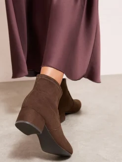 Low Block Heel Ankle Sock Boots*Friends Like These Hot