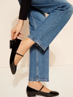 Mary Jane-ballerina's van imitatie lakleer met ronde neus*Friends Like These