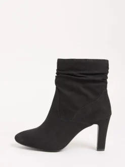 Mid Heel Ruched Faux Suede Ankle Boots*Friends Like These Sale