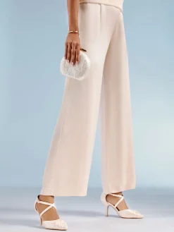 Satin Twist Detail Cross Strap Mid Heel Bridal Court Shoe*Friends Like These Outlet