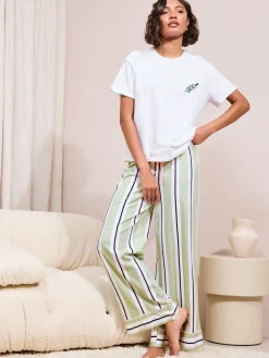 Stripe Martini Short Sleeve Pyjamas*Friends Like These Outlet