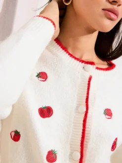 Tomato Embroidered Cardigan*Friends Like These Outlet
