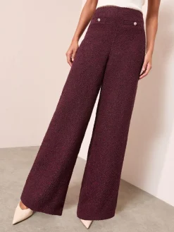X Lucy Mecklenburgh Boucle Wide Leg Trousers*Friends Like These