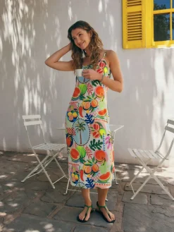 Fruitprint - Halflange zomerslipdress*Next Outlet