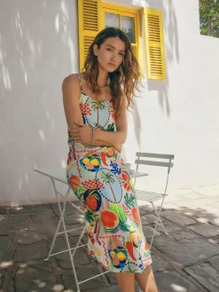 Fruitprint - Halflange zomerslipdress*Next Outlet