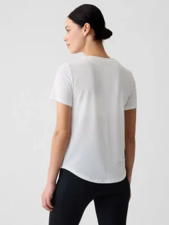 Breathe T-shirt met ronde hals en korte mouwen*Gap