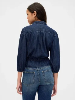 Denim Elasticated Waist Top*Gap Discount
