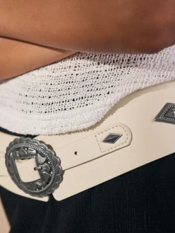 Gebroken wit - Brede PU-korsetriem*Next Hot