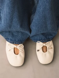 - Forever Comfort® Tie Up Round Toe Ballet Flats*Next