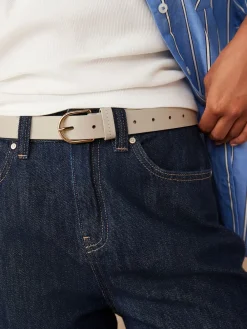 Gebroken wit - Standaard leren riem*Next New