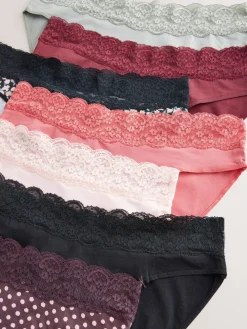 - 7 Katoenen slipjes met kant*Next