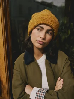 Geel - Boucle Knitted Beanie Hat*Next New