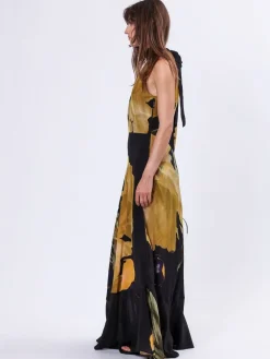 - Valeria Column Maxi Dress With Large Floral Print*Religion New