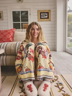 Geel - Viscose/Linen Blend Button Through Pyjamas*Next Discount