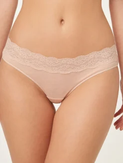 Gemêleerd grijs/roze/roodpaars - Katoenen kanten slipjes 4 stuks*Next Clearance