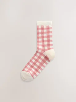 Geruit - Set van 5 paar enkelsokken*Next New