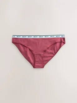 Gingham-print - 7 Katoenen slipjes met logotailleband*Next Online