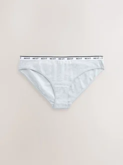 Gingham-print - 7 Katoenen slipjes met logotailleband*Next Online