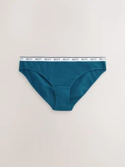 Gingham-print - 7 Katoenen slipjes met logotailleband*Next Online