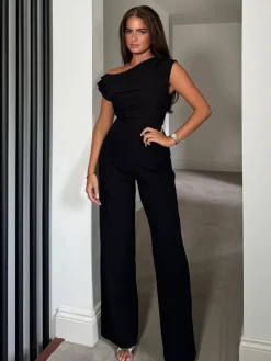 - Donna jumpsuit met asymmetrische halslijn*Girl In Mind