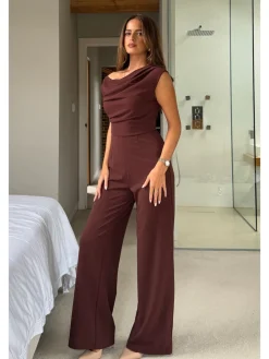 - Donna jumpsuit met asymmetrische halslijn*Girl In Mind Outlet