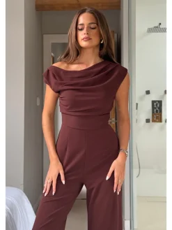 - Donna jumpsuit met asymmetrische halslijn*Girl In Mind Outlet