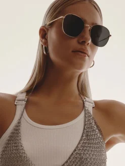 Gold Jezabell Sunglasses*QUAY Discount