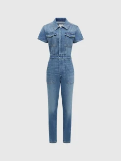 - Skinny denim jumpsuit*Good American Online