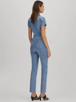 - Skinny denim jumpsuit*Good American Online