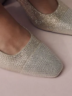 - Forever Comfort® Square Toe Slingback Block Heels*Next