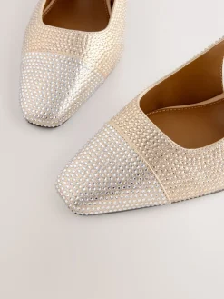 - Forever Comfort® Square Toe Slingback Block Heels*Next