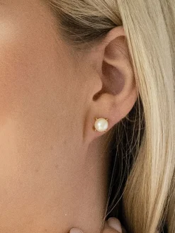 - - Klassieke Kaïro oorknopjes met parel*Ivory & Co New