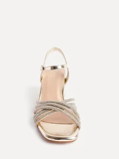 - Strictly Wide Fit Diamante Crossover Heeled Sandals*Linzi Sale