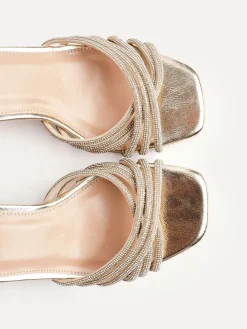 - Strictly Wide Fit Diamante Crossover Heeled Sandals*Linzi Sale