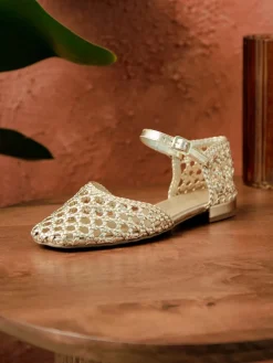 - Suki handgeweven pumps met lage blokhak*Linzi Online