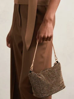 - Leah Crystal Bracelet Pouch Bag*Reiss New