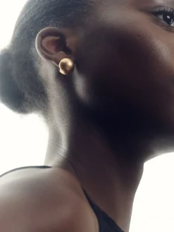 - Pollie Polished Ball Huggie Earrings*Reiss Hot