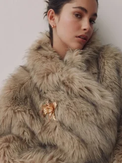 Goudkleurig - Bloemvormige broche*Next Outlet