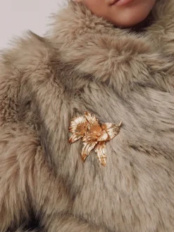 Goudkleurig - Bloemvormige broche*Next Outlet