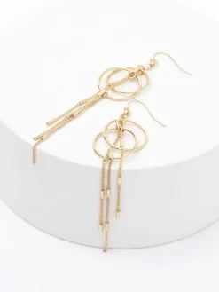 - Circle oorbellen met ketting*Next Online