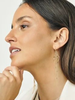 - Circle oorbellen met ketting*Next Online