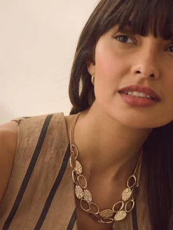 Goudkleurig - Cutout Double Layer Necklace*Next Best