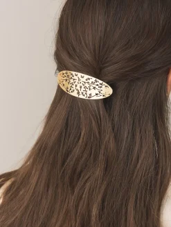 Goudkleurig - Floral Detail Hair Barrette*Next Sale